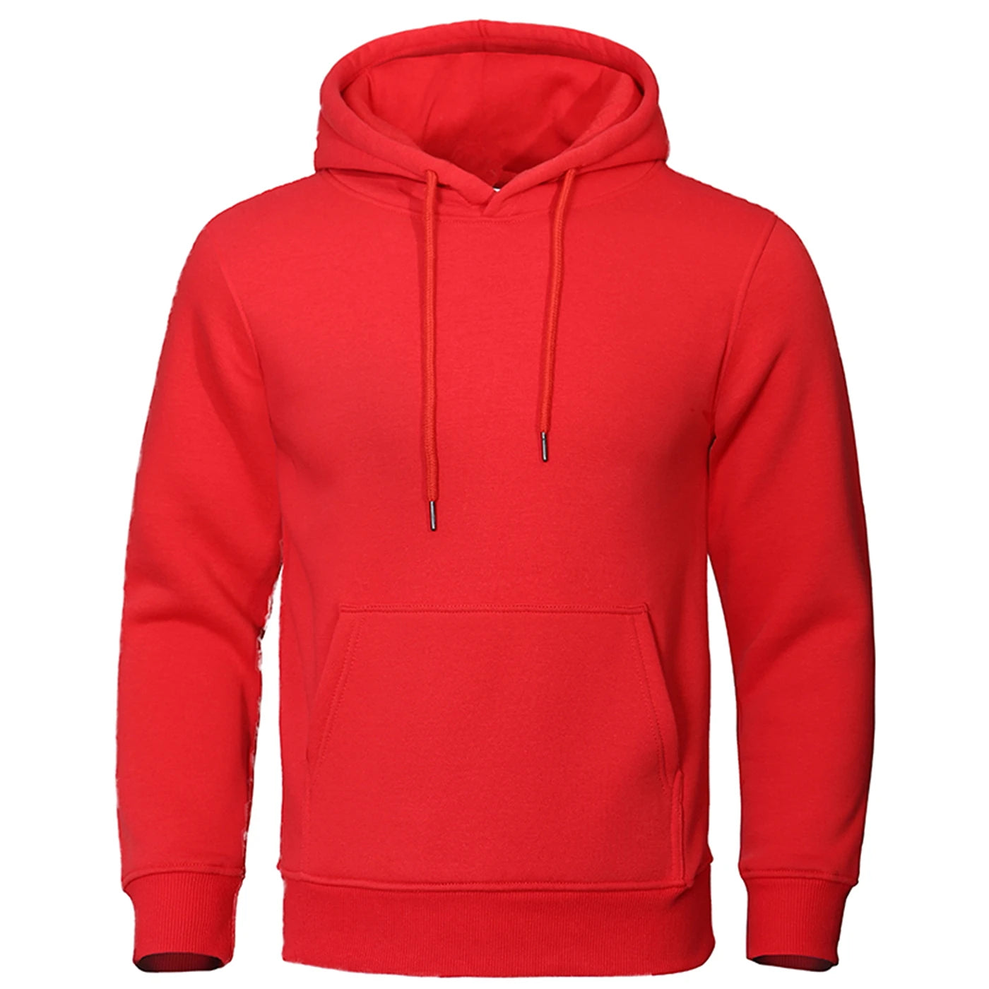 Solid Color Men’s Fleece Hoodie – Warm & Casual - 3KDyn