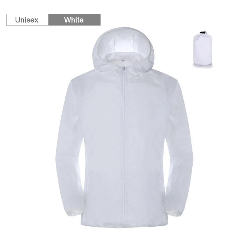 Camping Waterproof Windbreaker Rain Jacket – Unisex Lightweight Outdoor Coat - 3KDyn