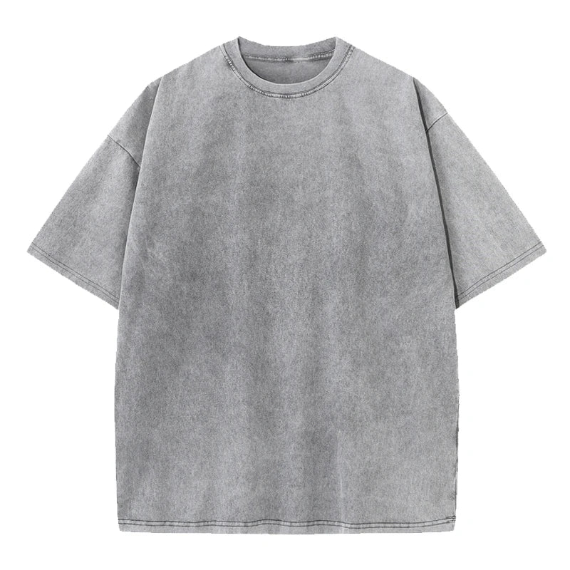 Washed Vintage Unisex T-Shirt – Retro Street Style Hip Hop Tee - 3KDyn