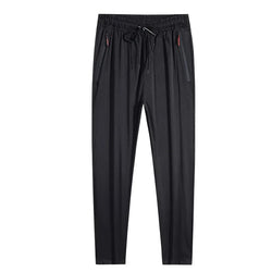 Men's Slim Fit Straight Jogger Pants – Lightweight Casual Style with Elastic Waist - 3KDyn