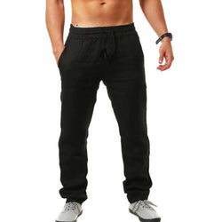 Men's Lightweight Summer Pants – Breathable, Elastic Waist, Casual Straight Fit - 3KDyn