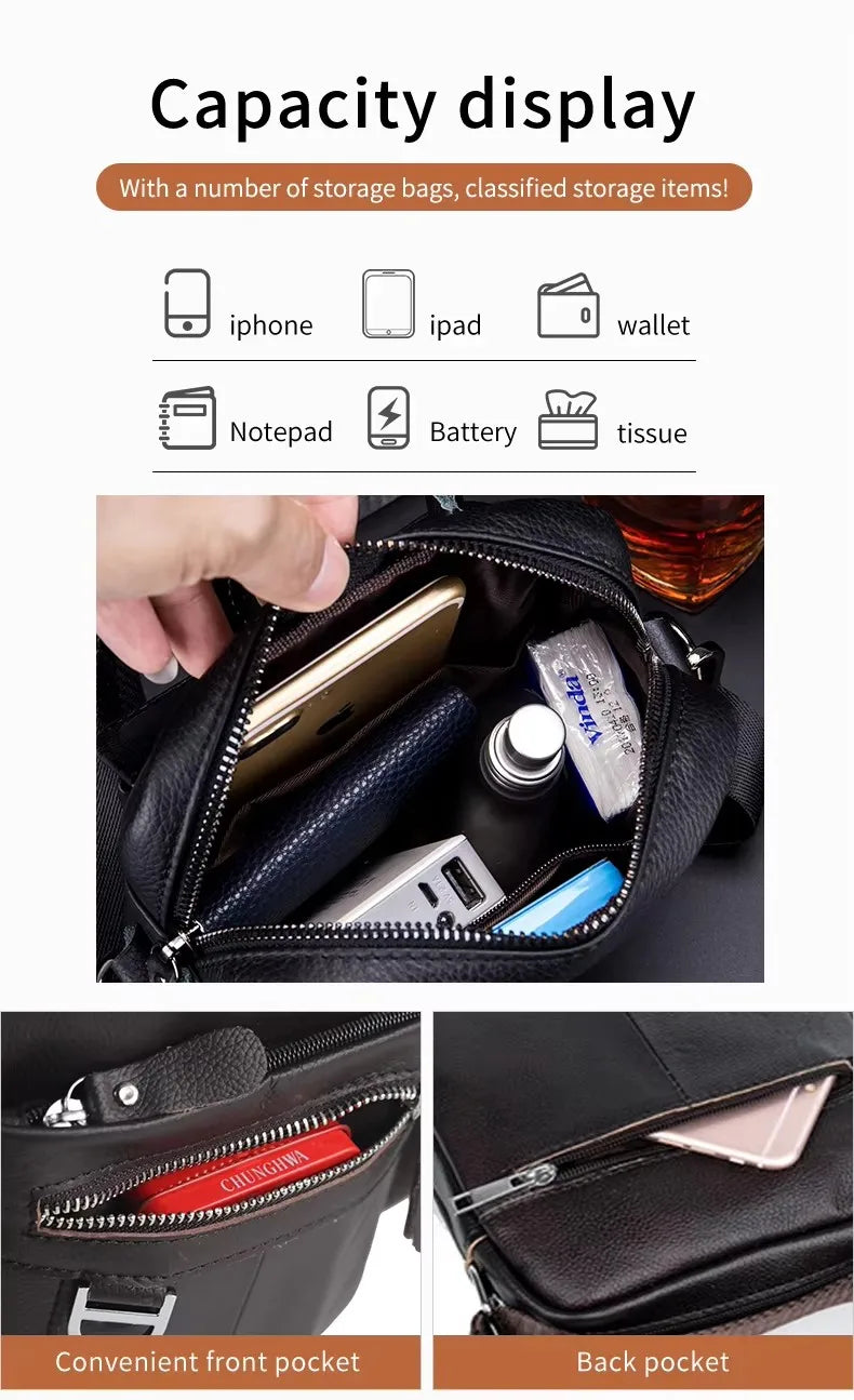 Men’s Retro Crossbody Messenger Bag