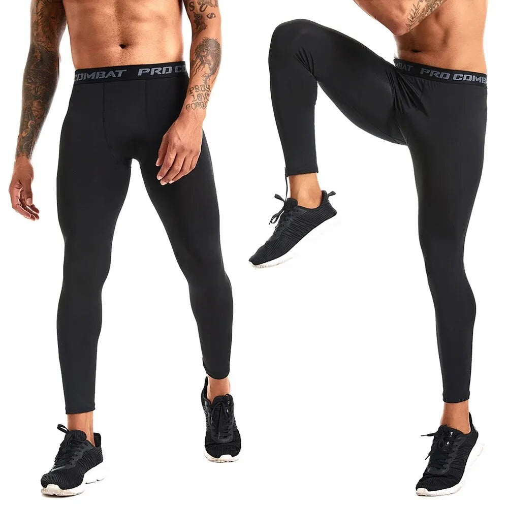 Men’s Compression Leggings - Quick-Dry Workout & Training Pants - 3KDyn