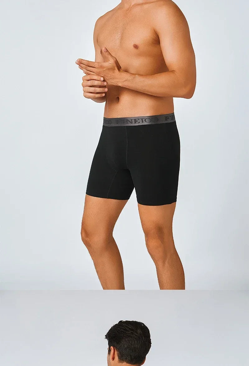 Close-up of waistband detail on men’s cotton boxer briefs