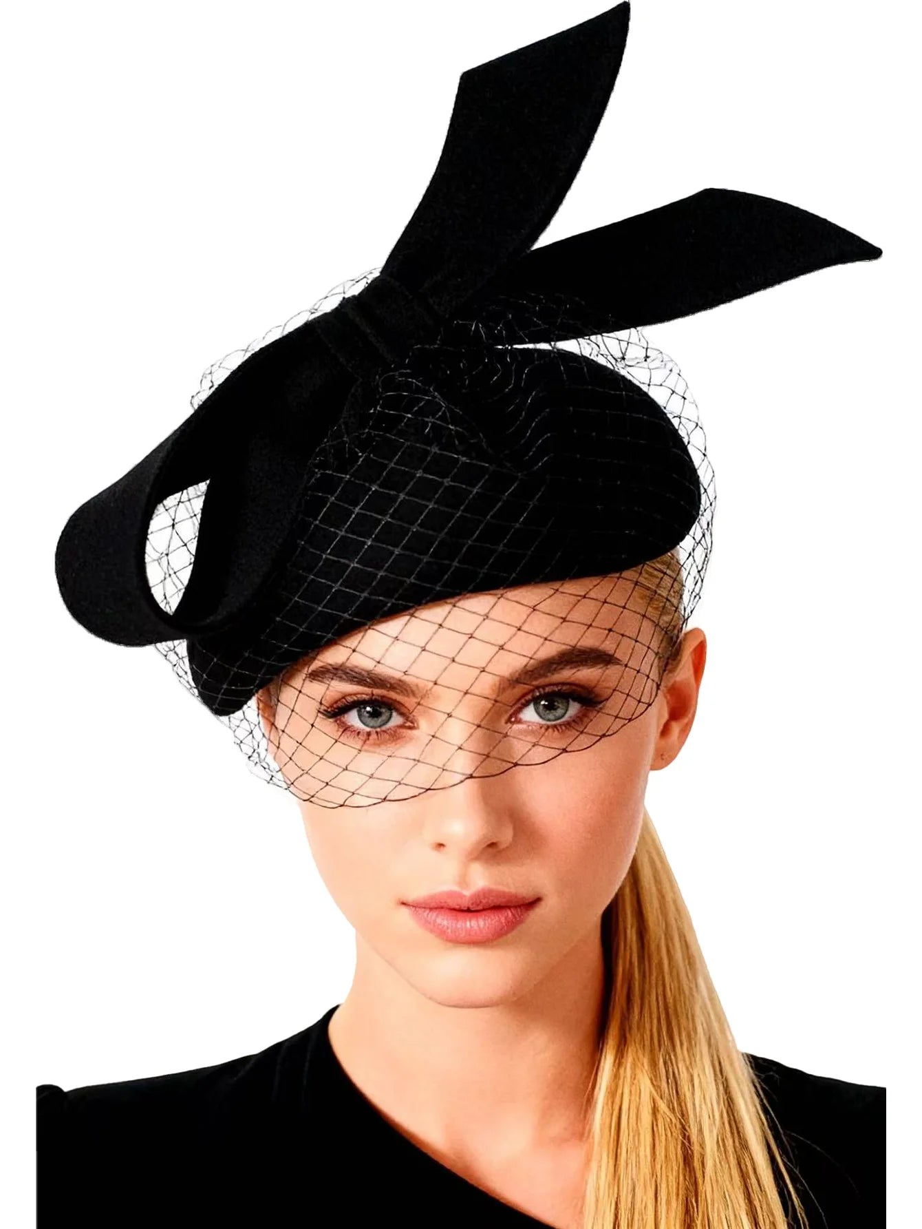 Women’s wool felt bow beret