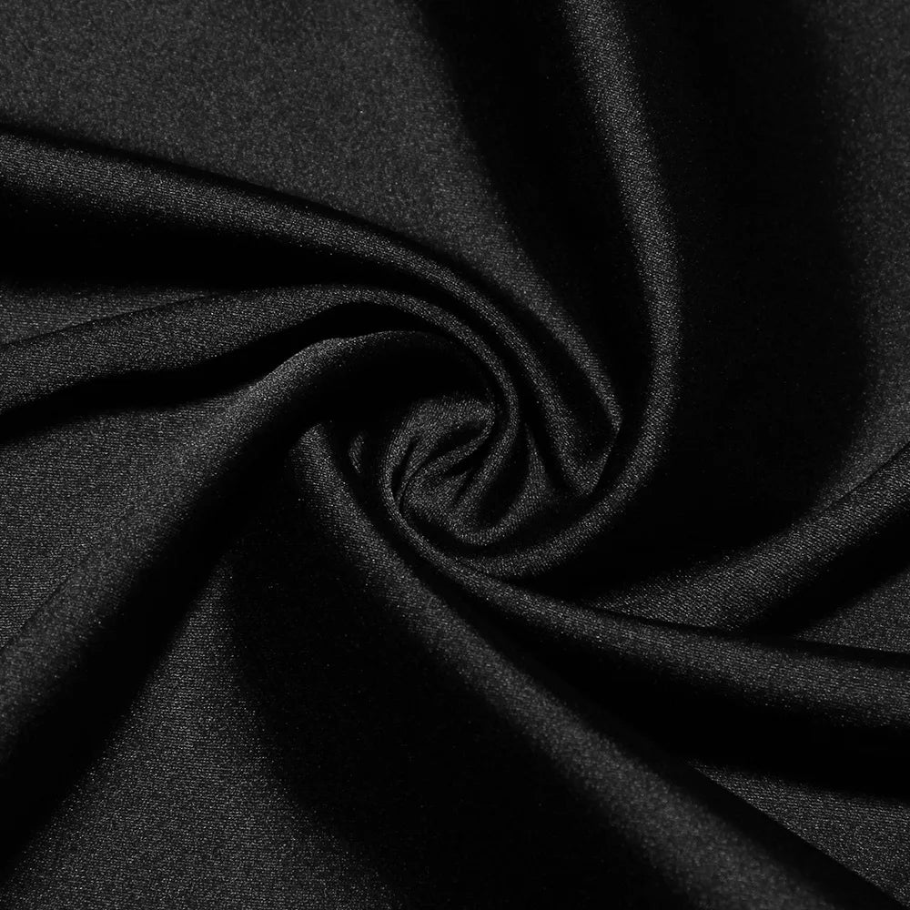 Close-up of black fabric with folds