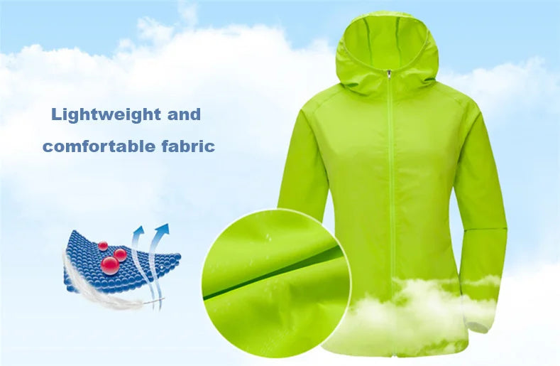 Camping Waterproof Windbreaker Rain Jacket – Unisex Lightweight Outdoor Coat - 3KDyn