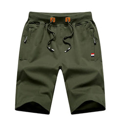 Men Casual Shorts New Summer Male Fashion Casual Short Men's Solid Color Fitness Breathable Shorts Men Drawstring Shorts - 3KDyn