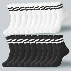 Men's Crew Socks (6–20 Pairs) – Breathable Sport - 3KDyn
