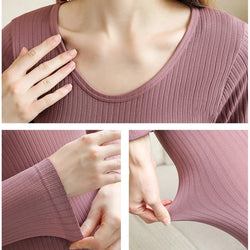 Warm Thermal Underwear Sexy Ladies Intimates Long Johns Women Shaped Sets Female Middle Collar Thermal Shaping Clothes - 3KDyn