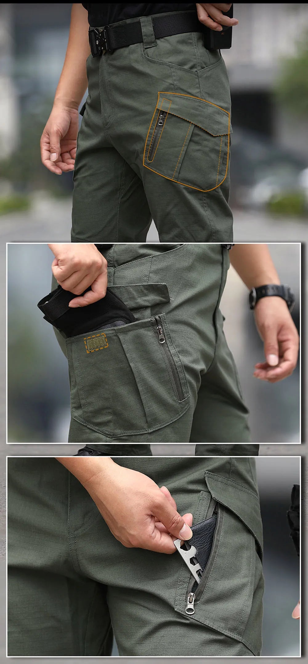 Men’s Tactical Cargo Pants – Multi-Pocket Hiking & Outdoor Trousers - 3KDyn