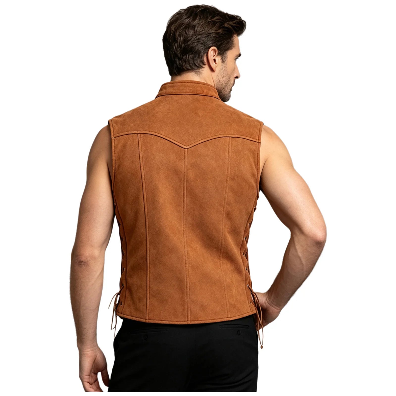 Men’s medieval pirate Viking costume vest – product detail 14