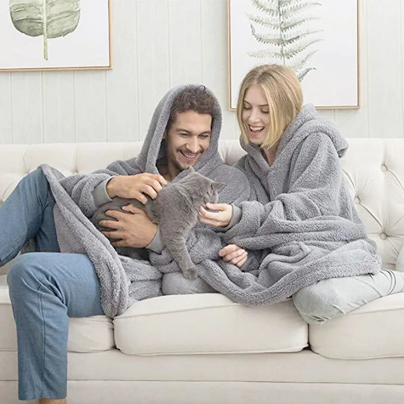 Cozy Oversized Fleece Hoodie – Unisex Winter Jacket - 3KDyn