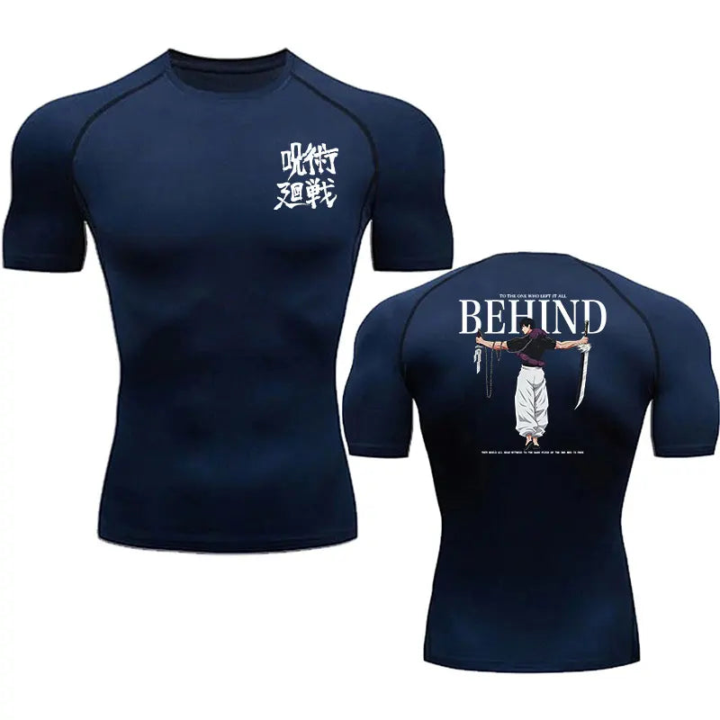 Men's Compression T-Shirt – Breathable, Quick Dry, Printed Sportswear Top - 3KDyn