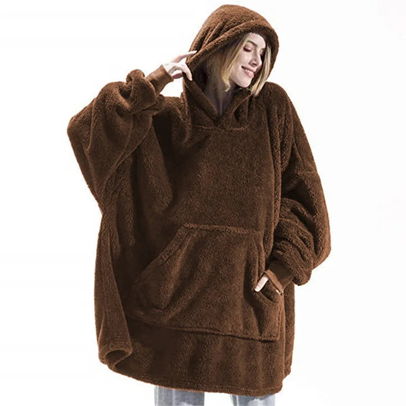 Cozy Oversized Fleece Hoodie – Unisex Winter Jacket - 3KDyn