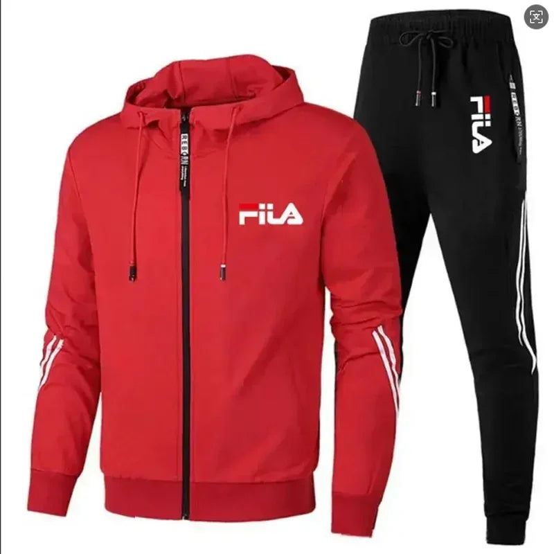 Men’s Zip-Up Tracksuit Set – Jacket & Joggers