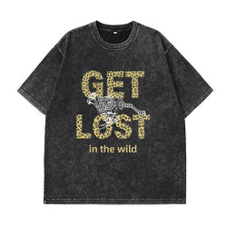Washed Graphic Long Sleeve T-Shirt – Vintage Oversized Streetwear for Women - 3KDyn