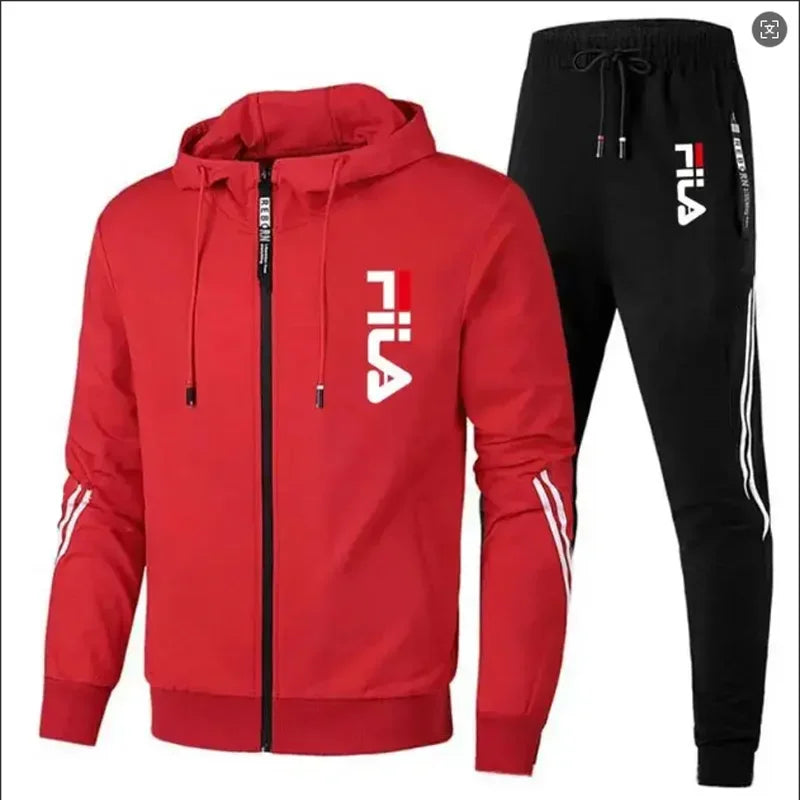 Men’s Zip-Up Tracksuit Set – Jacket & Joggers