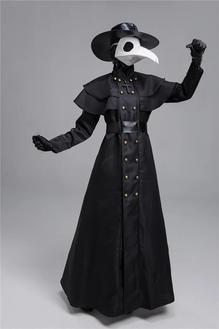 Women’s gothic plague doctor costume for Halloween and cosplay