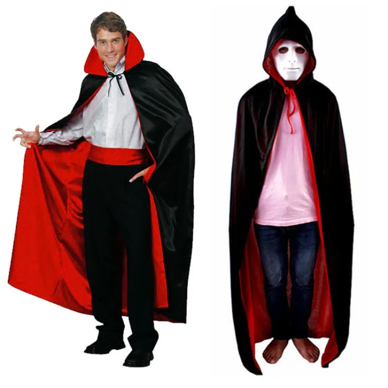 Unisex black and red reversible vampire cape