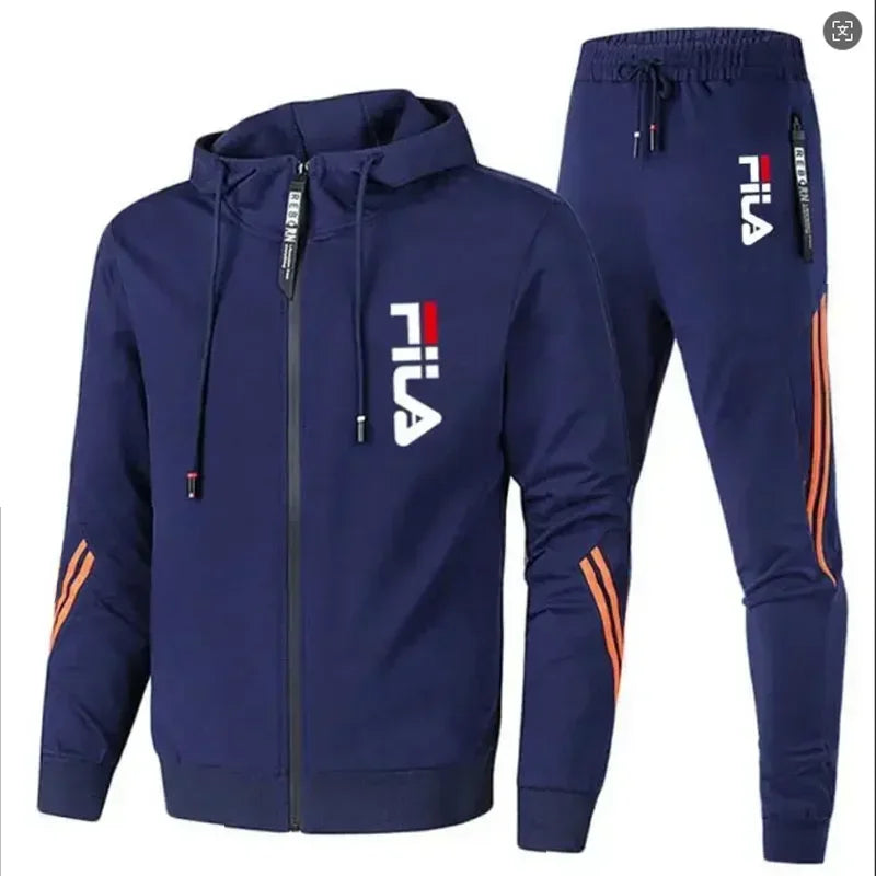 Men’s Zip-Up Tracksuit Set – Jacket & Joggers