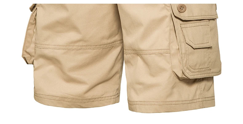Men's Loose Fit Cargo Shorts with Pockets – Summer Cotton Outdoor Comfort - 3KDyn
