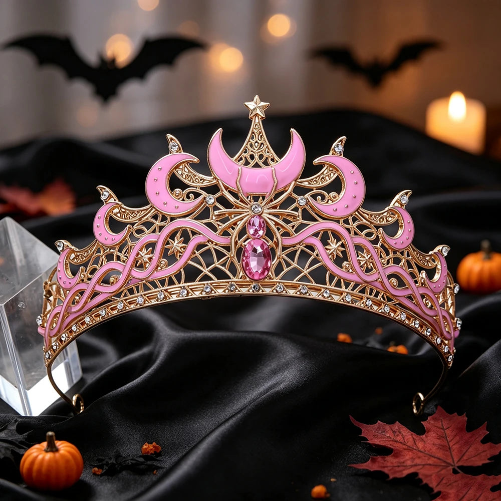 Gothic moon and star witch tiara – product detail 16