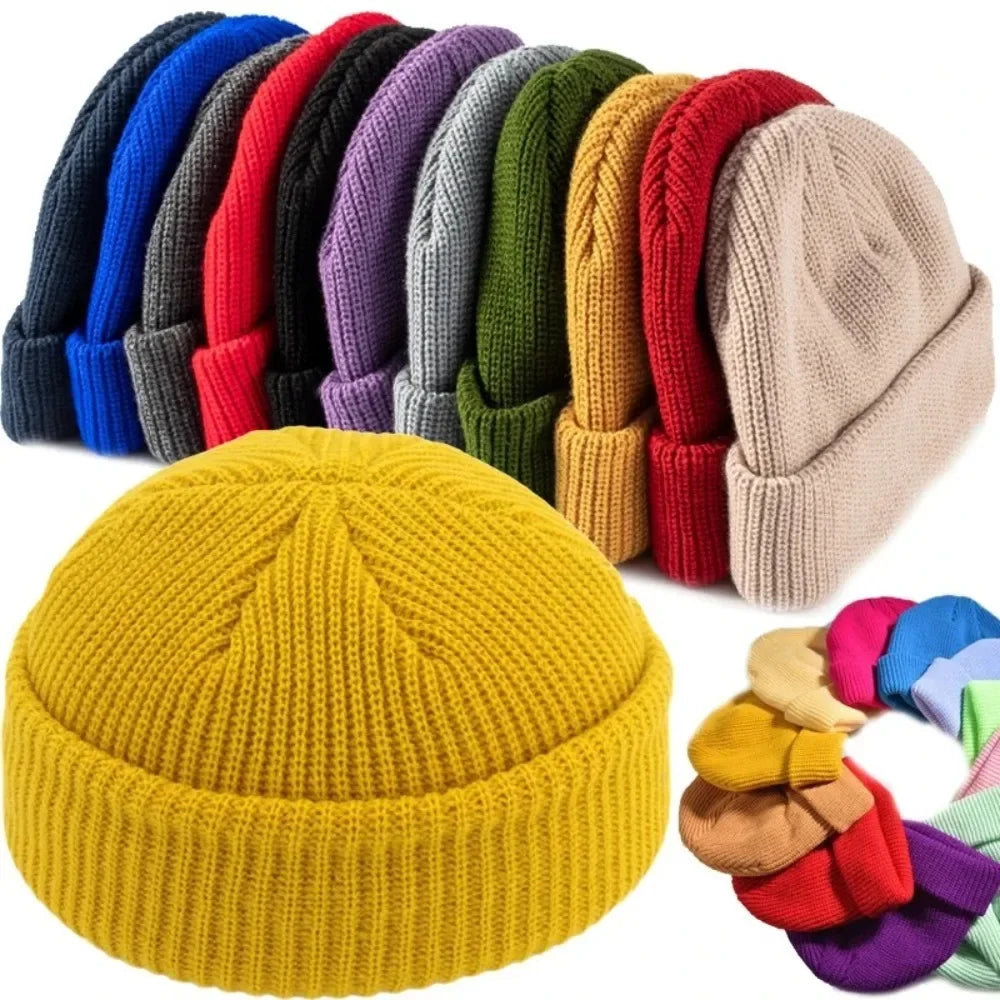 Unisex classic ribbed cuffed beanie