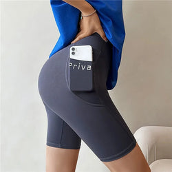 Women Yoga Sports Shorts High Waist Fitness Shorts Casual Streetwear Short Trousers Female Tight Shorts For Ladies Workout Pants - 3KDyn