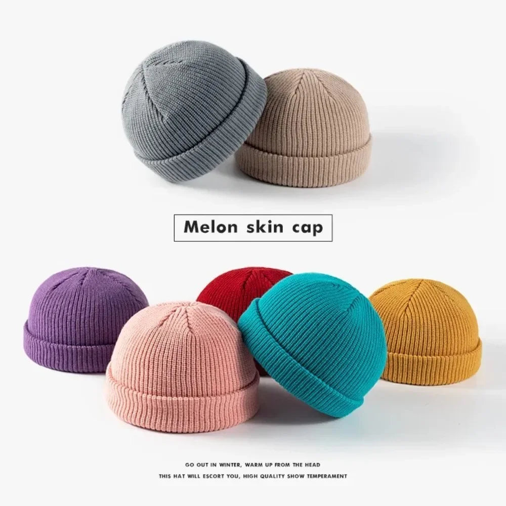 Unisex classic ribbed cuffed beanie