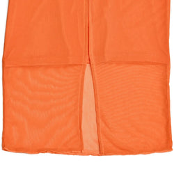 Orange fabric with a subtle pattern on a white background