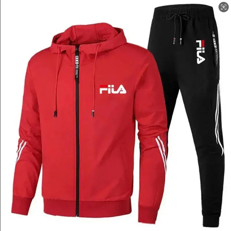 Men’s Zip-Up Tracksuit Set – Jacket & Joggers