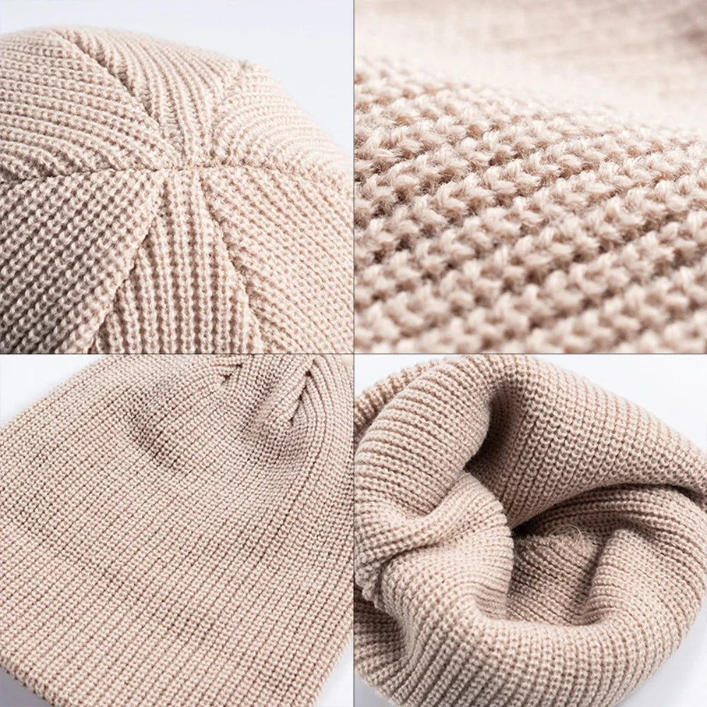 Unisex classic ribbed cuffed beanie