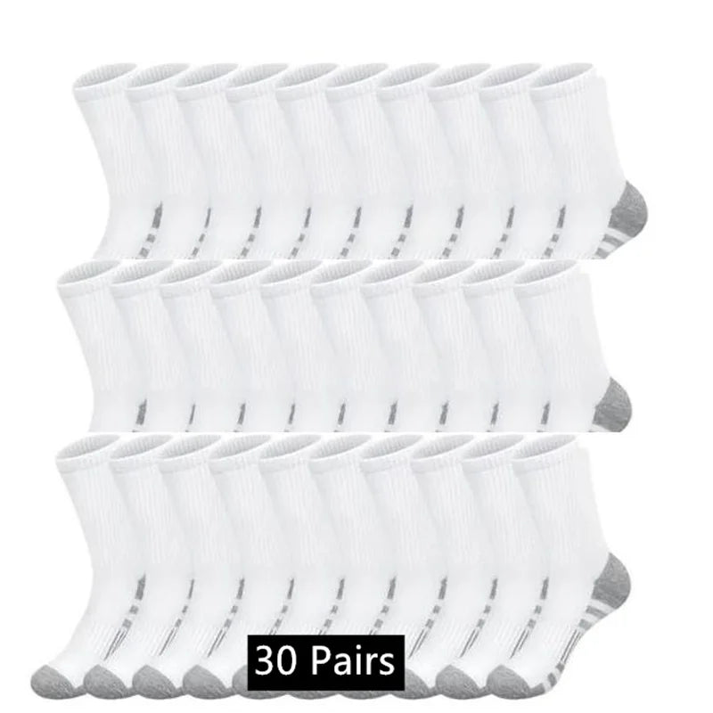 Multi-pack men’s classic crew sports socks in black and white – breathable durable design for sports | 3KDyn