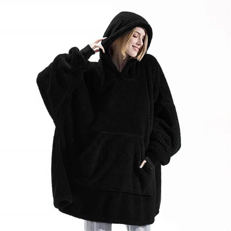 Cozy Oversized Fleece Hoodie – Unisex Winter Jacket - 3KDyn