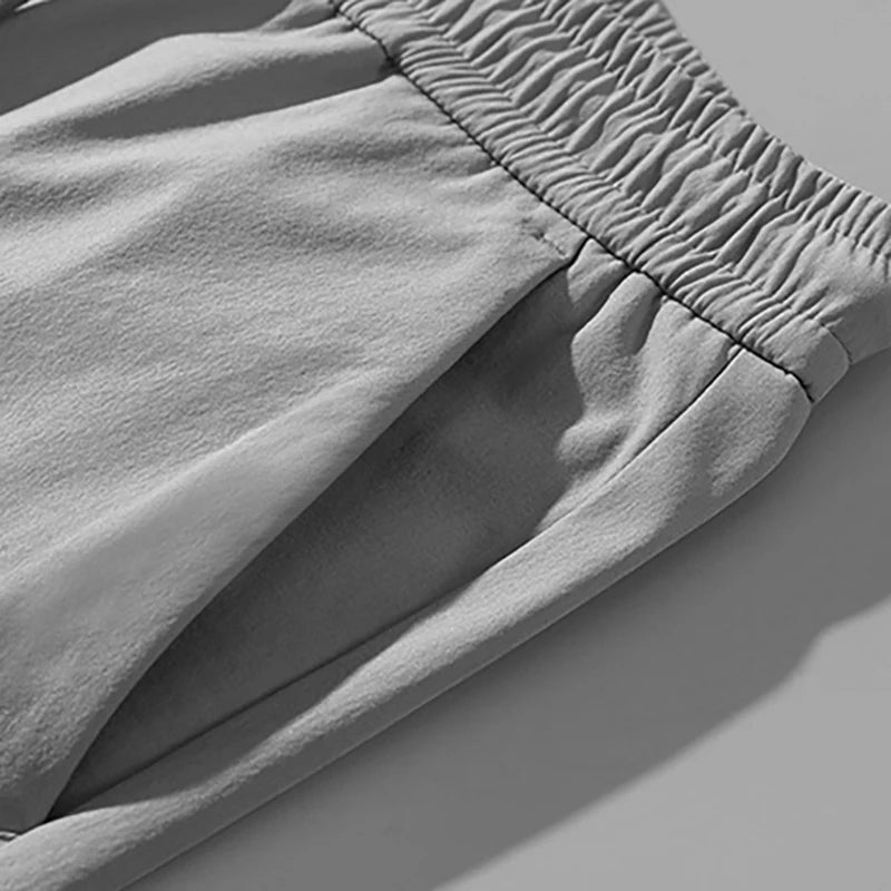 Men’s Lightweight Summer Pants – Breathable Ice Silk, Casual Fit, Elastic Waist - 3KDyn