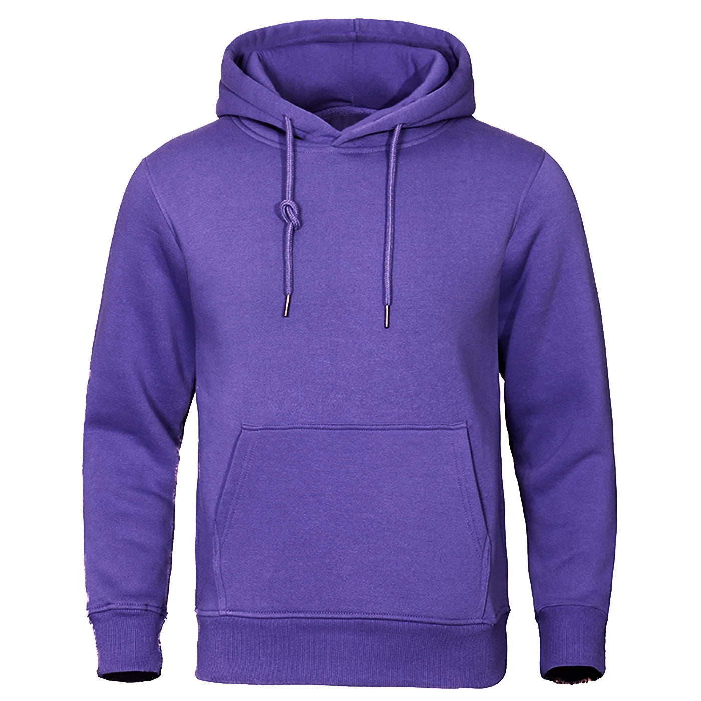 Solid Color Men’s Fleece Hoodie – Warm & Casual - 3KDyn