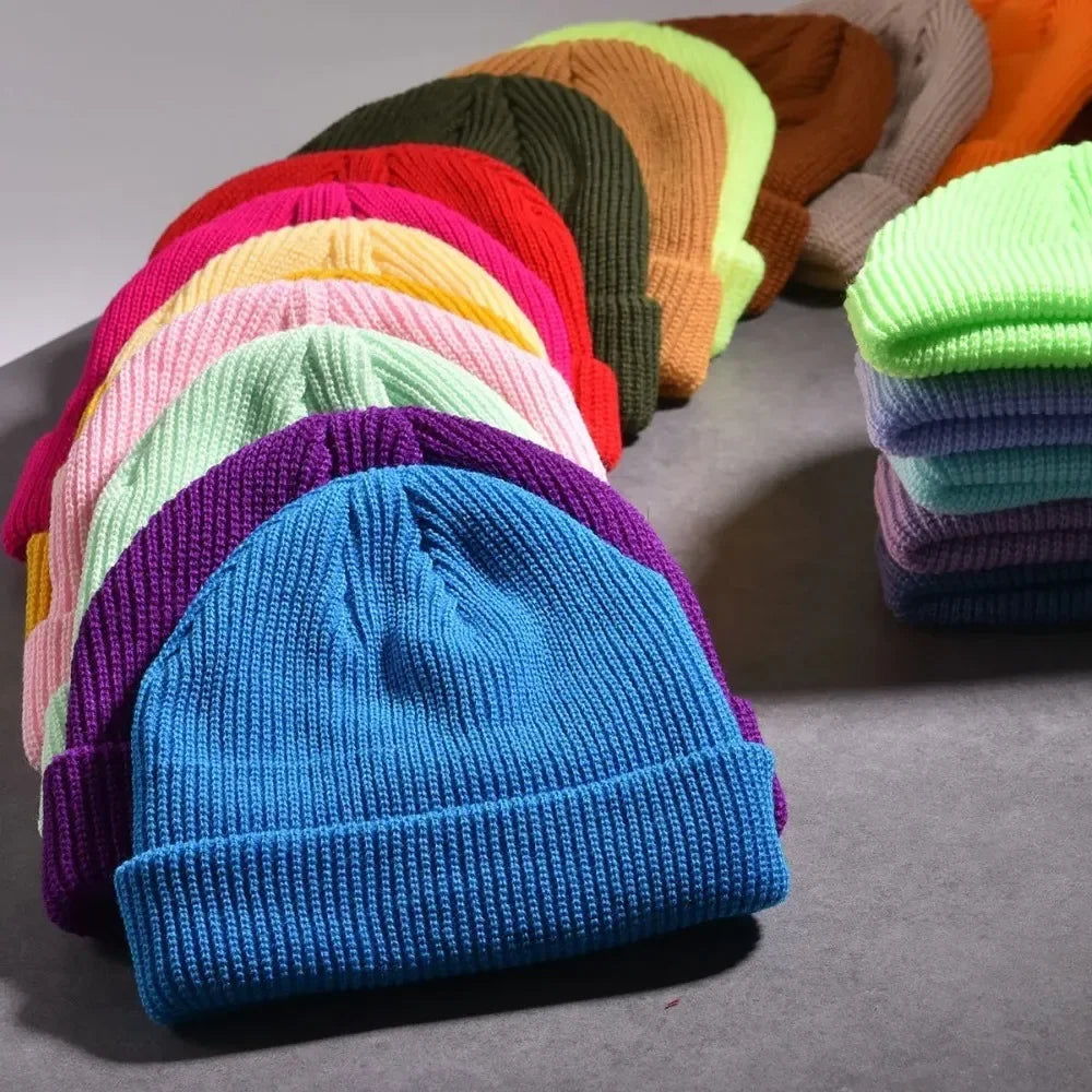 Unisex classic ribbed cuffed beanie