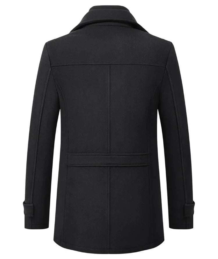 Men’s wool‑blend winter coat — color variations and detail close‑ups | 3KDyn