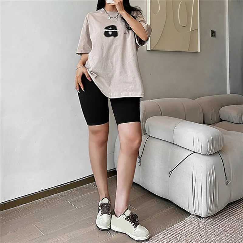 Women Yoga Sports Shorts High Waist Fitness Shorts Casual Streetwear Short Trousers Female Tight Shorts For Ladies Workout Pants - 3KDyn
