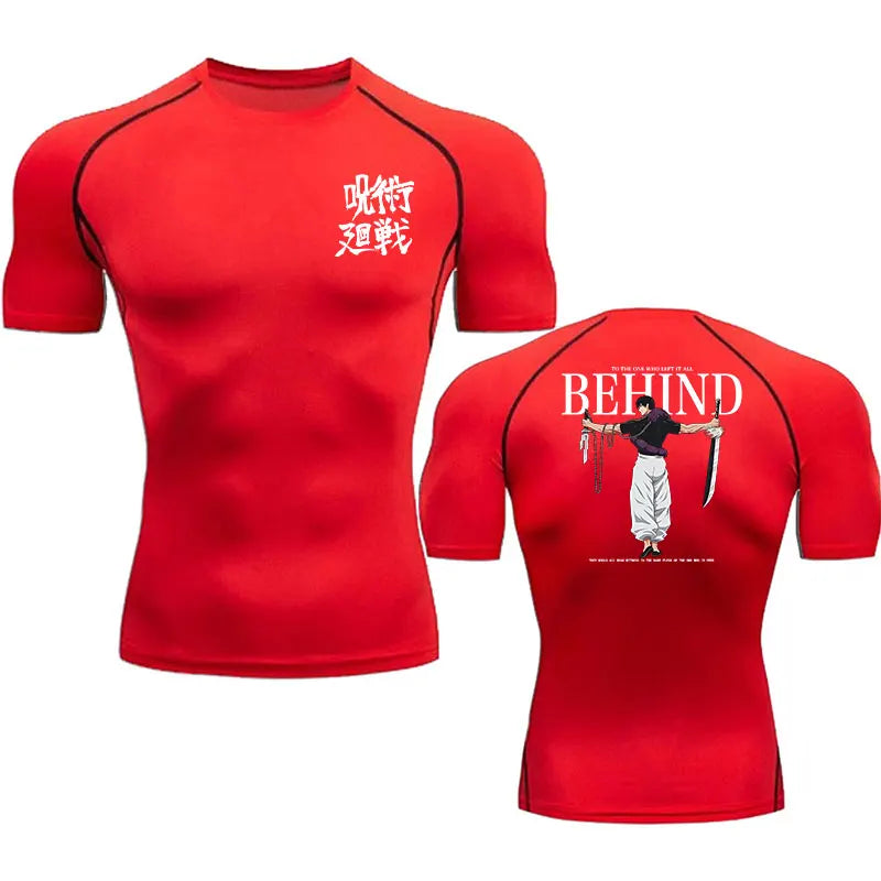 Men's Compression T-Shirt – Breathable, Quick Dry, Printed Sportswear Top - 3KDyn