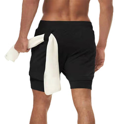 Men Running Shorts 2 In 1 Double-deck Sport Shorts Sportswear Gym Fitness Short Pants Training Jogging Bottom Men's Clothing - 3KDyn