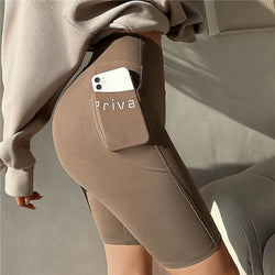 Women Yoga Sports Shorts High Waist Fitness Shorts Casual Streetwear Short Trousers Female Tight Shorts For Ladies Workout Pants - 3KDyn