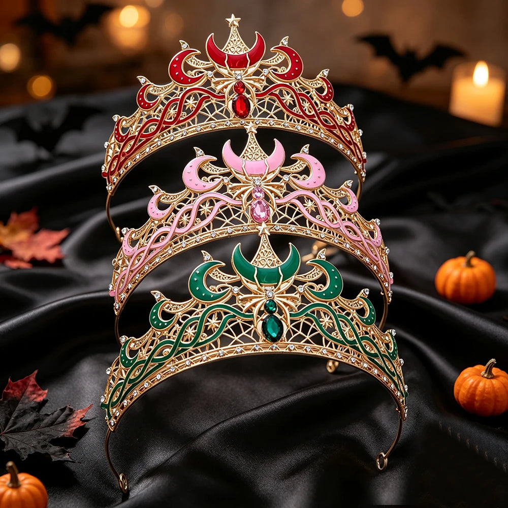 Gothic moon and star witch tiara – product detail 4