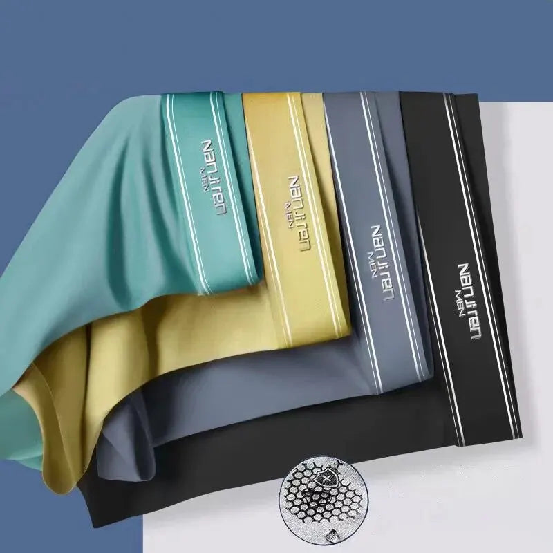 Details of men’s cooling boxer briefs—elastic waistband, soft stretch fabric, lightweight comfort | 3KDyn