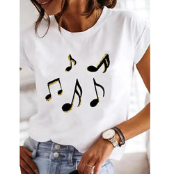 Love Heart Print Summer T-Shirt – Women's O-Neck Casual Tee - 3KDyn