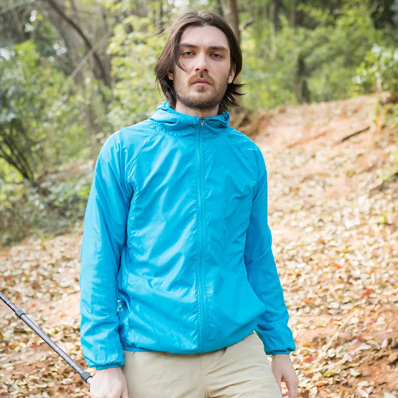 Camping Waterproof Windbreaker Rain Jacket – Unisex Lightweight Outdoor Coat - 3KDyn
