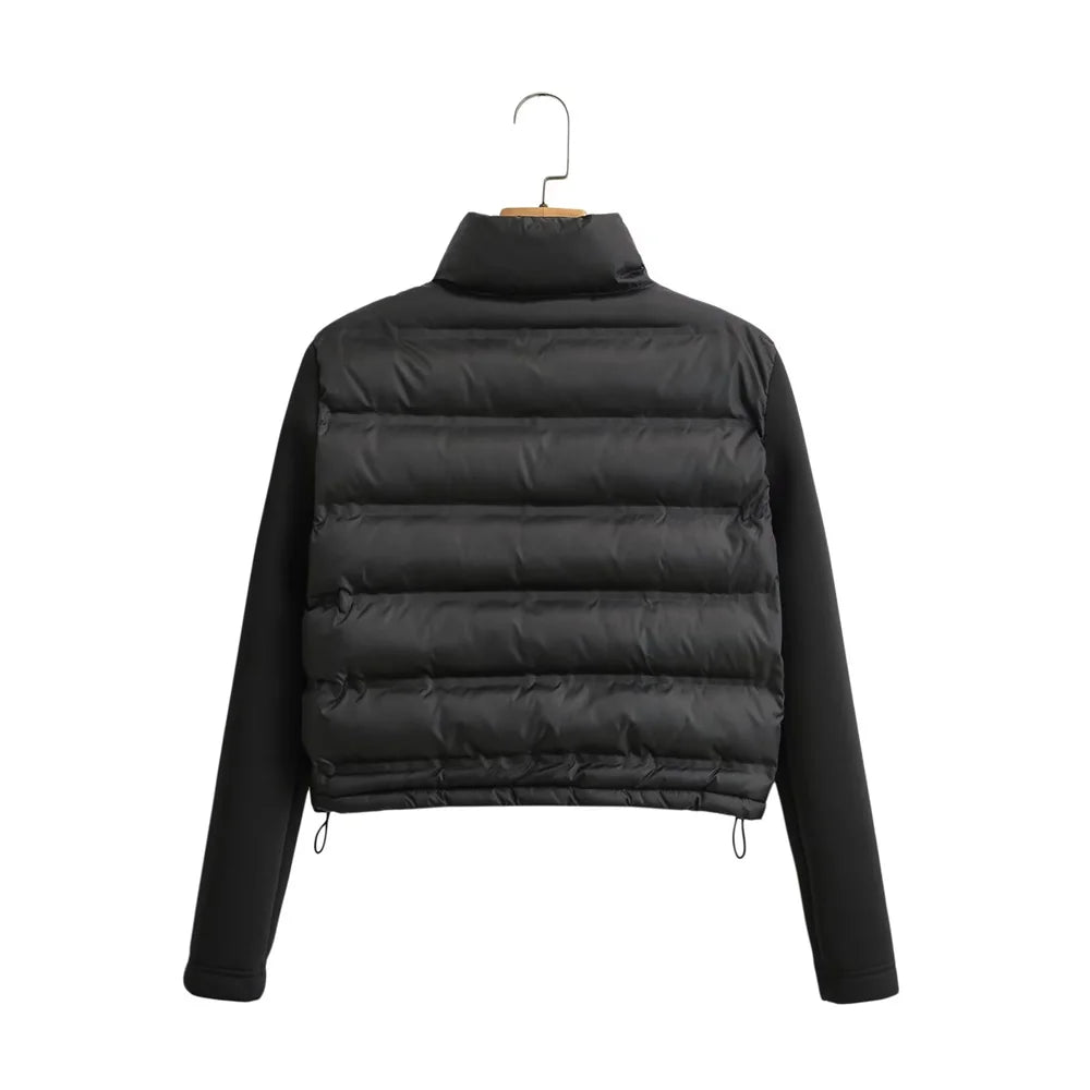 Women's Black Puffer Jacket - Warm Autumn & Winter Casual Coat - 3KDyn