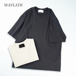 WAVLATII Oversized Unisex Summer T-Shirt – Casual Style, Loose Fit - 3KDyn