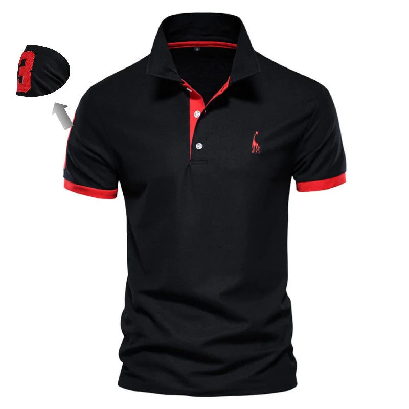 AIOPESON Embroidery 35% Cotton Polo Shirts for Men Casual Solid Color Slim Fit Mens Polos New Summer Fashion Brand Men Clothing - 3KDyn